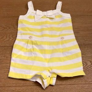 NWT Janie and Jack Yellow and White Striped Romper
